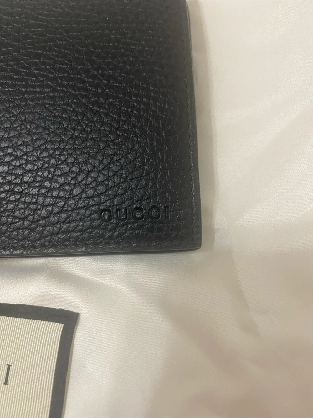 Gucci Black Textured Leather Card & Key Wallet